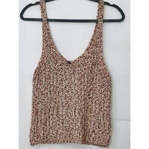 Moon&Madison Crochet Knit Sweater Tank Top Medium